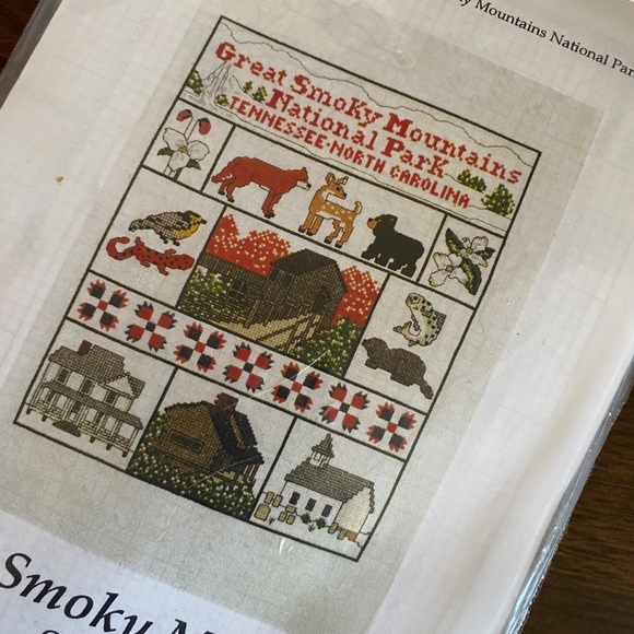 Cross Stitch Sampler Kit Great Smokey Mountains National Park Sealed Package - Picture 2 of 7